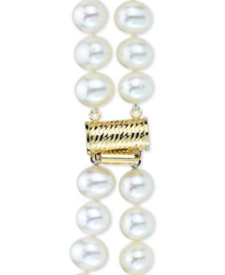 macy's double strand pearl necklace