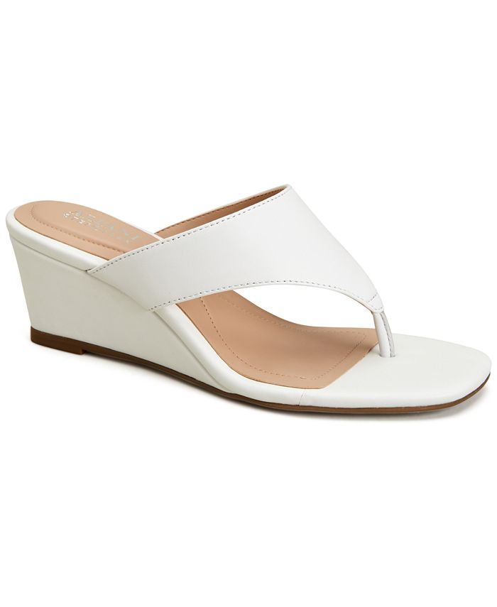 Alfani Step 'N Flex Andersonn Thong Wedge Sandals, Created for Macy's ...