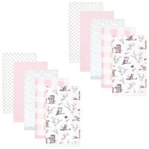 Baby Girls and Boys Quilted Burp Cloths 10 Pack