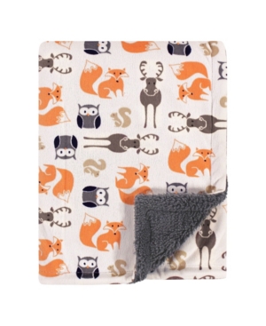 Baby Boys Plush Blanket With Sherpa Back