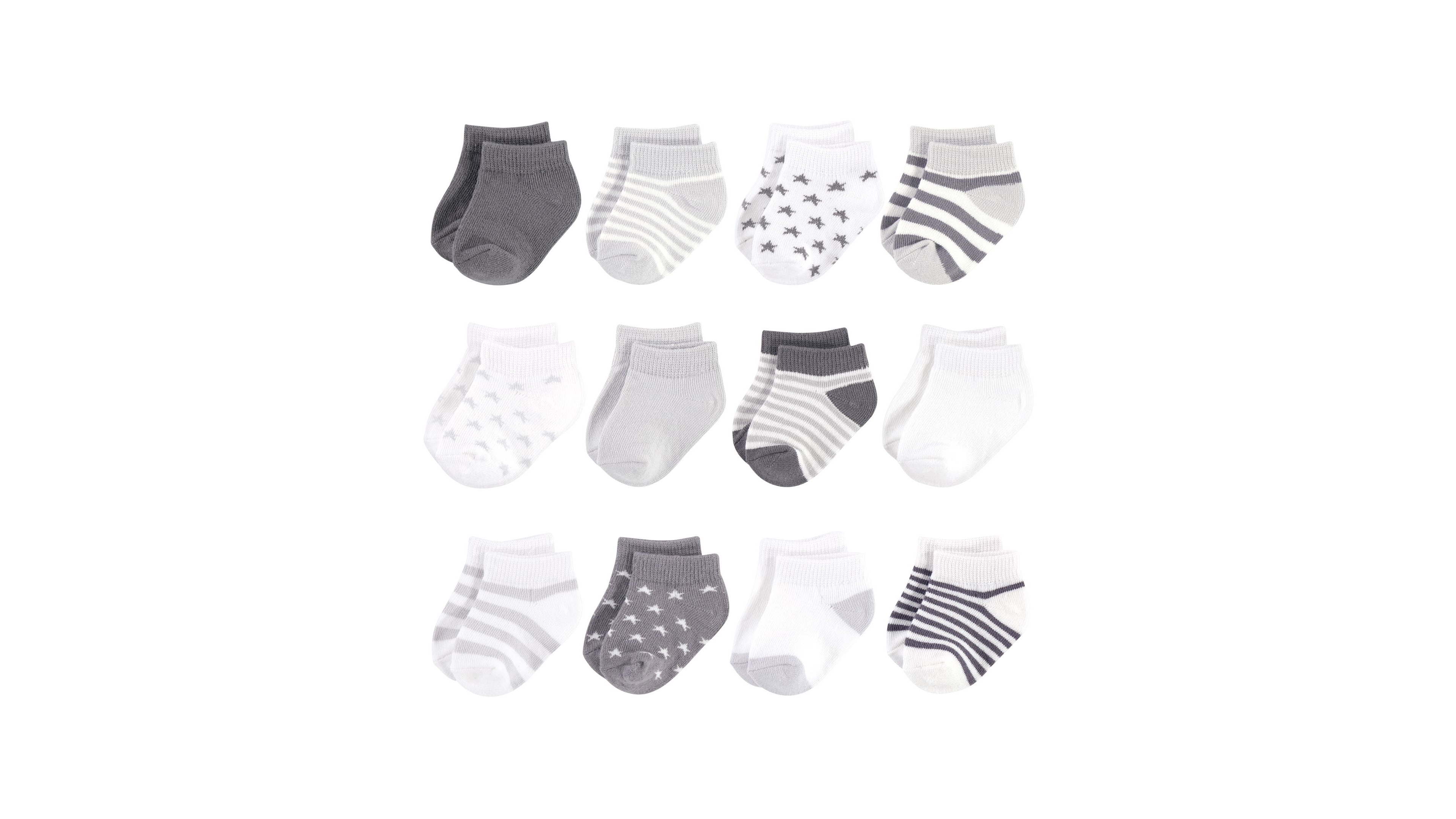 Touched by Nature Baby Boys Unisex 12Pk Natural No Show Socks