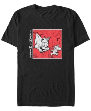 Fifth Sun Men's Tom Jerry Frenemies Streetwear Short Sleeve T-shirt In Black