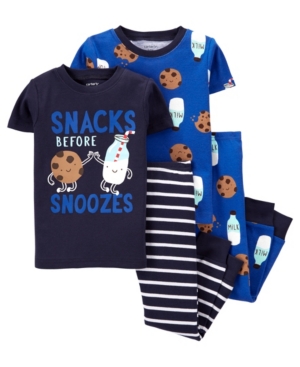 Baby Boys Milk and Cookies Pajama Set 4 Pieces