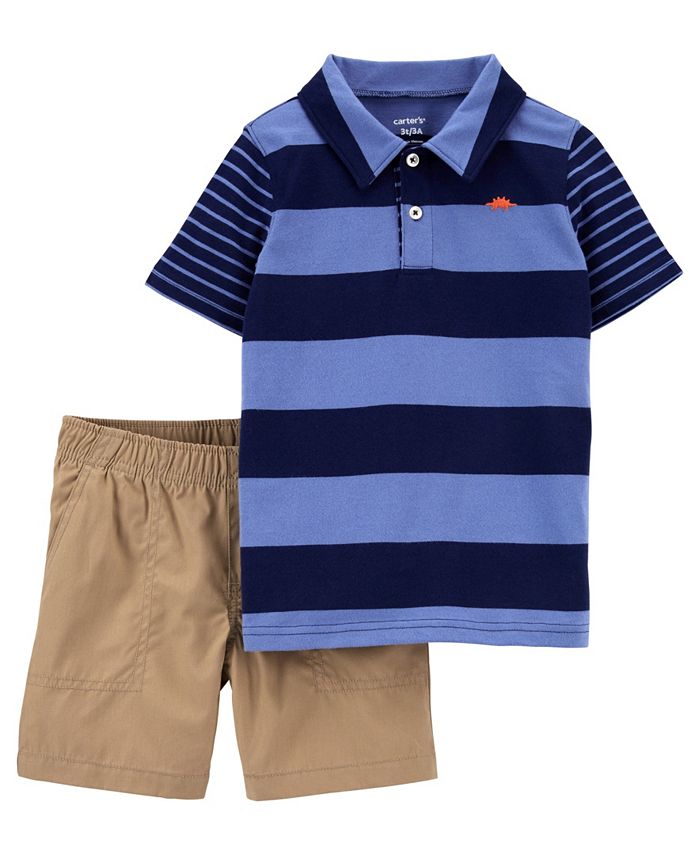 Carter's Baby Boys and Jersey Polo and Short Set - Macy's