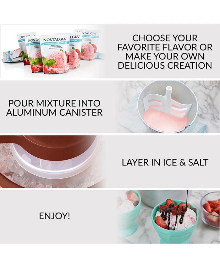 Nostalgia ICMP600WD 6Quart Wood Bucket Ice Cream Maker Macy's