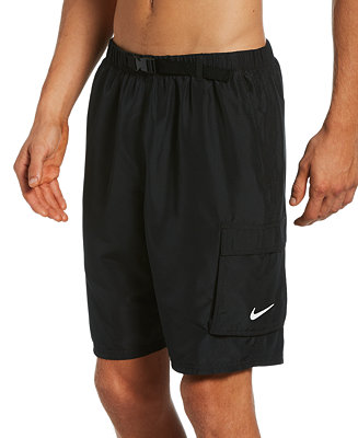 Nike Men's Swim Belted Packable Volley Shorts - Macy's