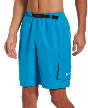 NIKE MEN'S SWIM BELTED PACKABLE VOLLEY SHORTS