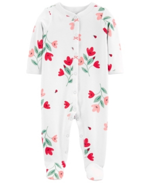 Carter's Baby Girls Floral Snap-Up Sleep and Play One Piece