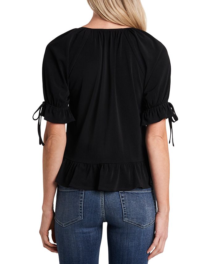 CeCe Ruffled Knit Top - Macy's