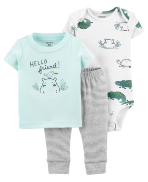 Carter's Baby Boys Hippo Little Character Set 3 Pieces