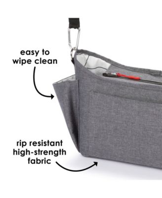 Buggy Buddy XL Universal Stroller Organizer with Cup Holders, Secure Attachment, Zip Pockets