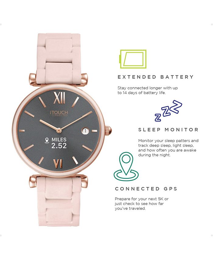 iTouch Connected Women's Hybrid Smartwatch Fitness Tracker: Rose Gold ...