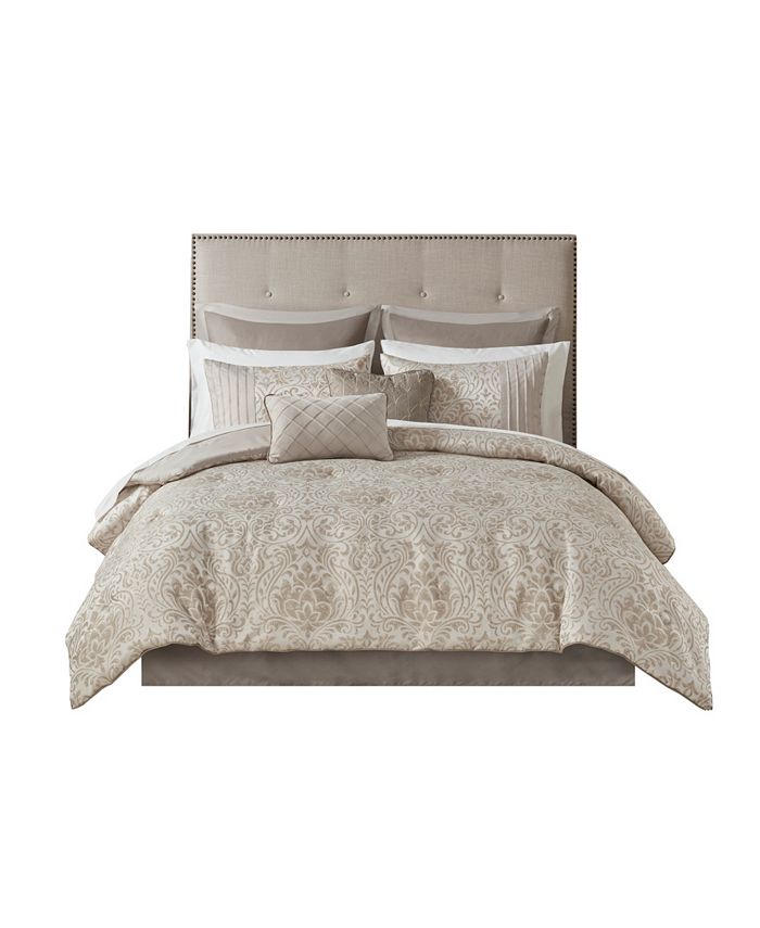 Madison Park Emilia Jacquard 12-Pc. Comforter Set, Queen - Macy's
