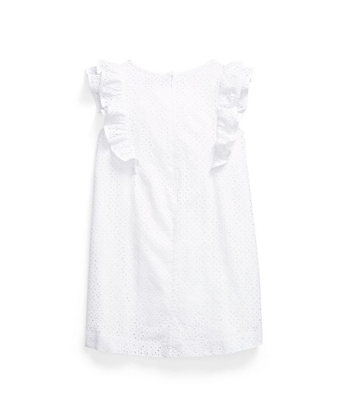 Polo Ralph Lauren Big Girls Ruffled Eyelet Dress Reviews Dresses Kids Macy S