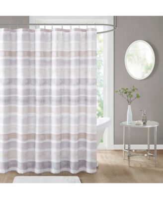 Décor Studio - Sylvan Watercolor Stripe 72" x 72" Shower Curtain