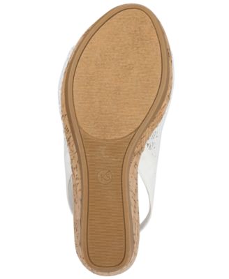 Karen Scott Meriamm Macrame Wedge Sandals, Created For Macy's & Reviews ...