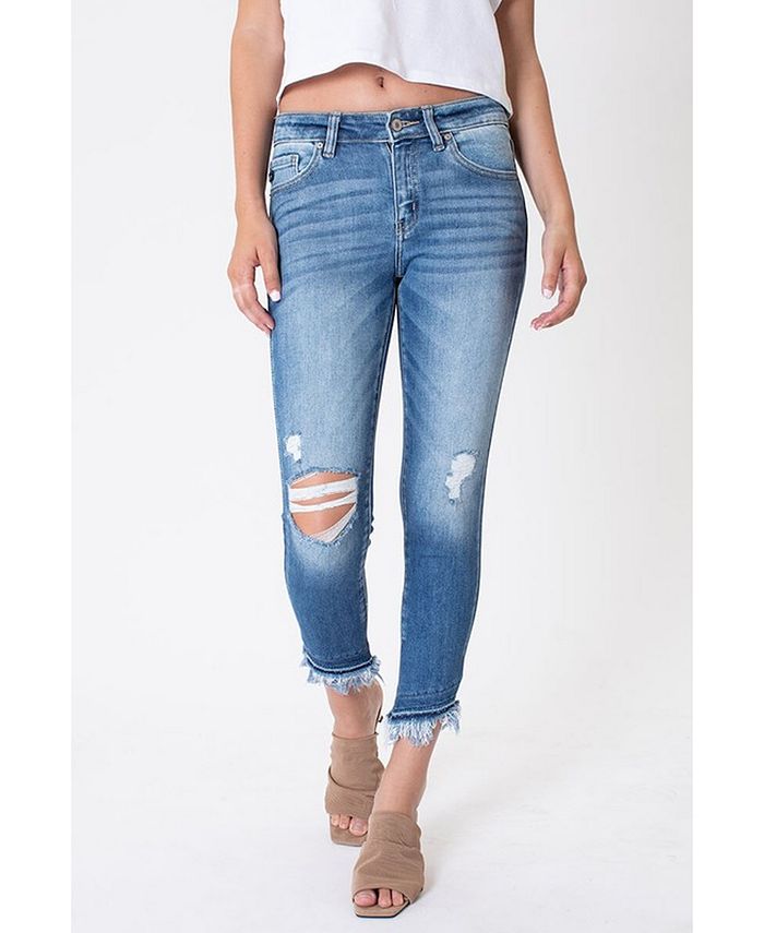 Kancan Women's Mid Rise Ankle Skinny Jeans Macy's
