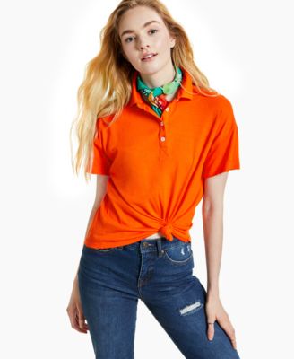 macy's women's petite polo shirts