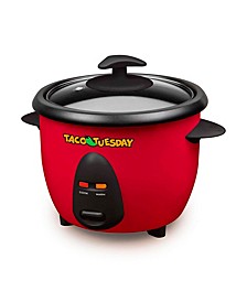 Taco Tuesday TTRC6RD 6-Cup Mexican Rice Cooker Food Steamer