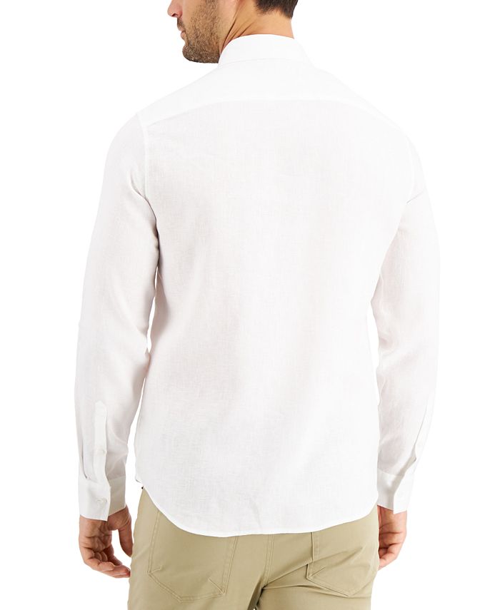 Michael Kors Men's Long Sleeve Linen Shirt & Reviews Casual Button