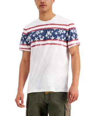 Sun + Stone - Men's Distressed Stars & Stripes Graphic T-Shirt