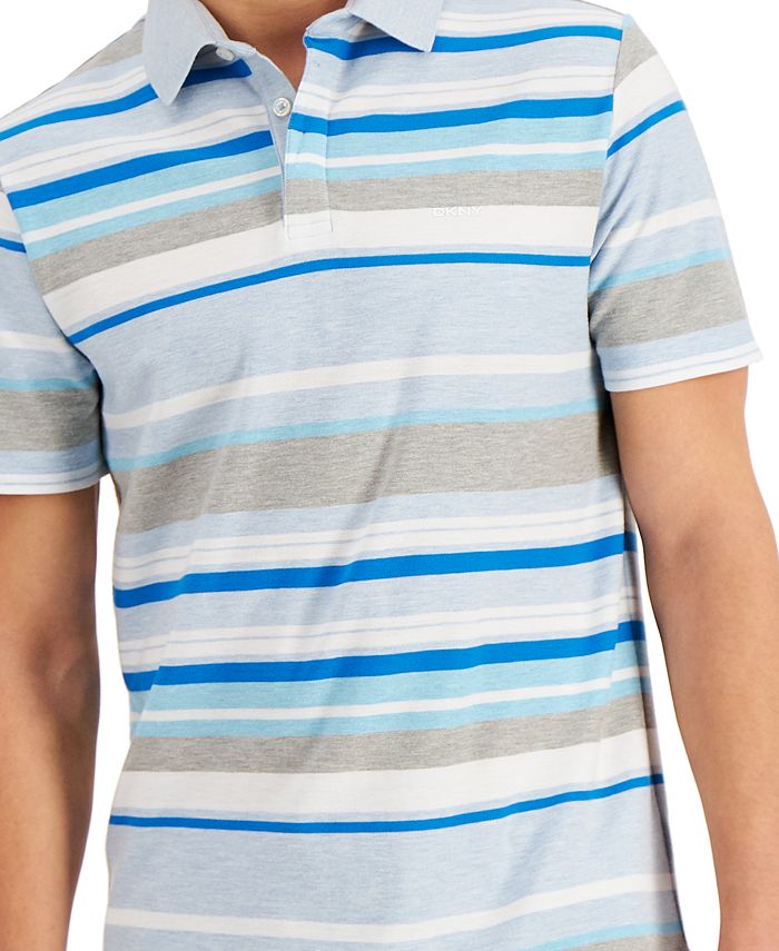 DKNY Men's Madison Striped Polo, Created for Macy's & Reviews Polos