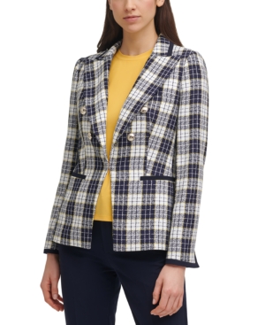 Tommy Hilfiger Printed Wing-Lapel Blazer