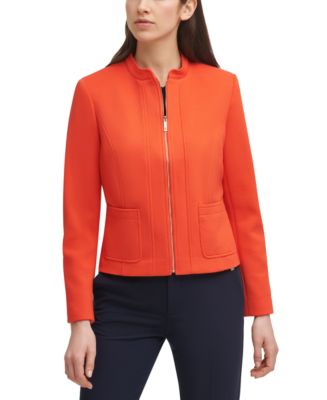 Tommy Hilfiger Zippered Elbow-Patch Jacket - Macy's