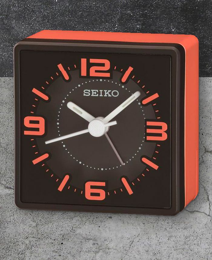 Seiko - Orange & Black Alarm Clock