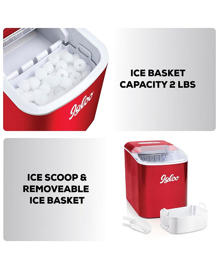 Igloo ICEB26RR 26Pound Automatic Portable Countertop Ice Maker Machine