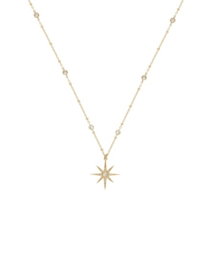 Shop Ettika Crystal Chain Star Necklace In Gold Plated