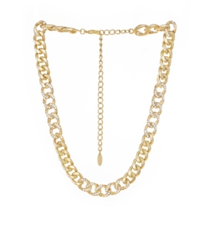 Shop Ettika Bold And Gold Plated Crystal Link Chain Necklace