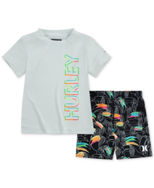 Hurley Baby Boys 2-Pc Beach Bird Shirt and Shorts Swim Set