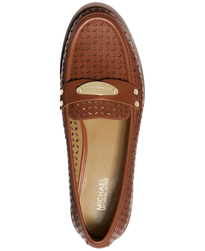 michael michael kors finley perforated casual loafers