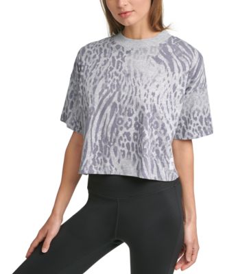 Calvin Klein - Cropped Animal-Print T-Shirt