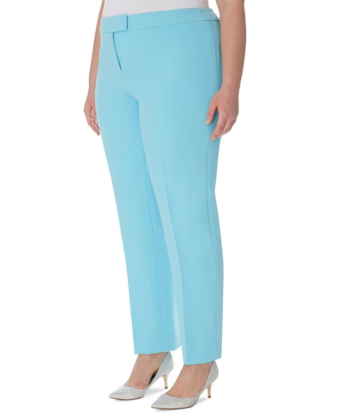 Anne Klein Plus Size Bowie Straight Leg Pants Macy s