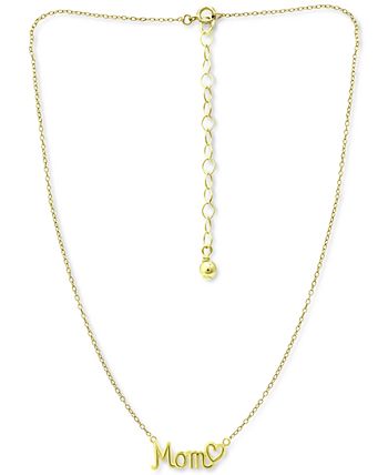 Giani Bernini - Mom Heart Pendant Necklace, 16" + 2" extender