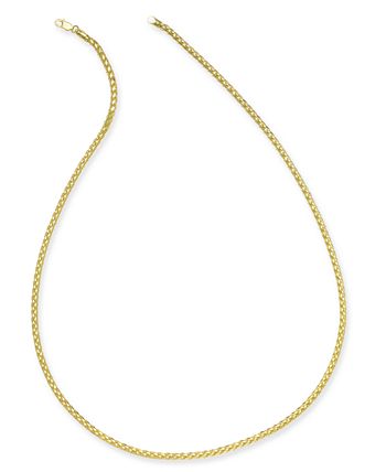 Macy's - Polished Square Wheat Chain Necklace in 14k Gold