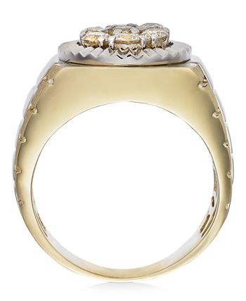 Macy's - Men's Diamond Two-Tone Ring in 10k Gold (1 ct. t.w.)