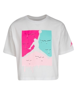 Jordan Big Girls Jumpman Drip Logo Graphic T-shirt