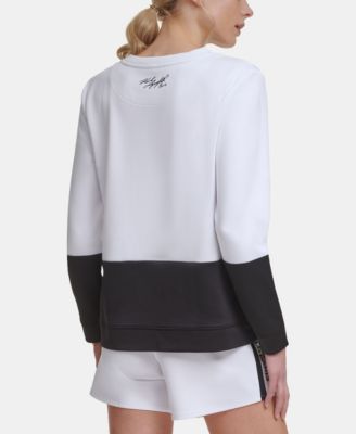 KARL LAGERFELD PARIS Women's Colorblock Sunglass Sweatshirt - Macy's