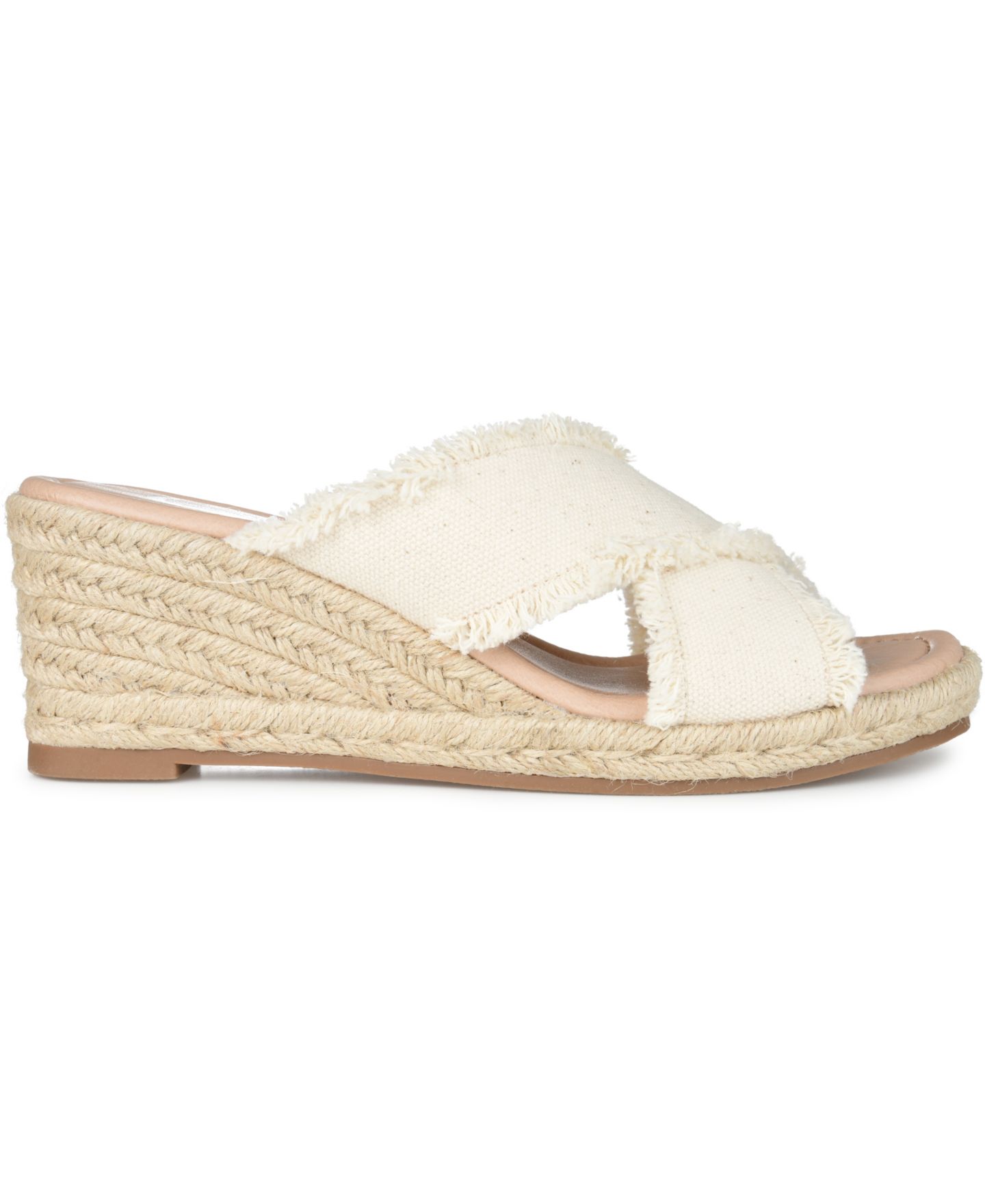 Женские сандалии Journee Collection Shanni Espadrille Wedge, цвет: Бежевый — фото 2