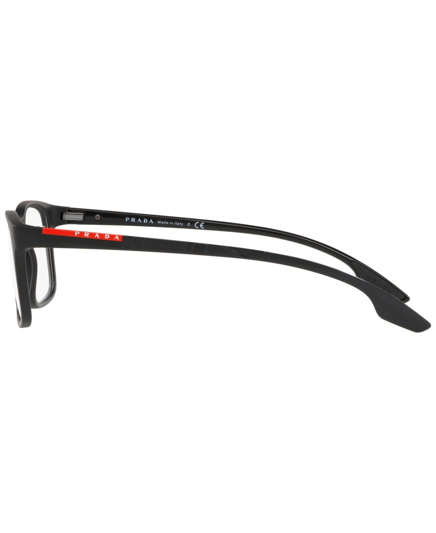 Мужские очки PRADA LINEA ROSSA Man Pillow Plastic PS 01LV Lifestyle Eyeglasses, цвет: Тёмный серый — фото 3