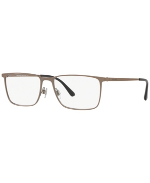 Giorgio Armani Ar5080 Men's Rectangle Eyeglasses In Matte Bron