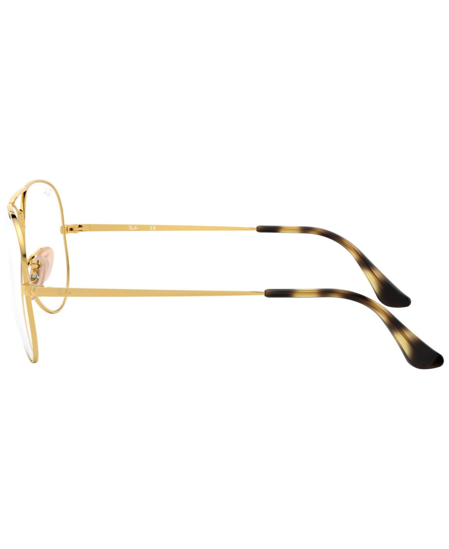 Очки Ray-Ban Unisex Pilot/Aviator Metal RB6489 Aviator Optics Eyeglasses, цвет: Золотой — фото 2