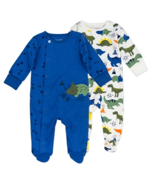 Mac & Moon Baby Boys Sleep Play Dress with Dinosaur Print 2 Pack