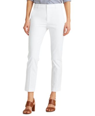 lauren ralph lauren petite skinny fit crop pants