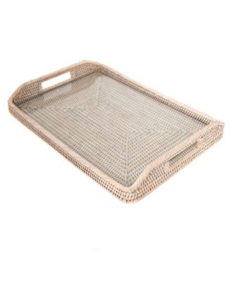 Artifacts Trading Company Rectangular Tray with Glass Insert