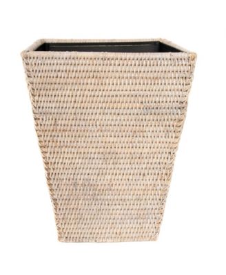 Artifacts Trading Company Square Tapered Waste Basket with Metal Liner
