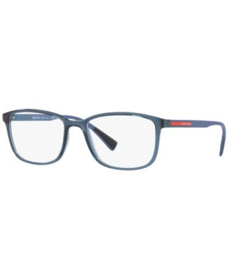 Prada Linea Rossa Ps 04IV Men's Rectangle Eyeglasses - Transparent Azure
